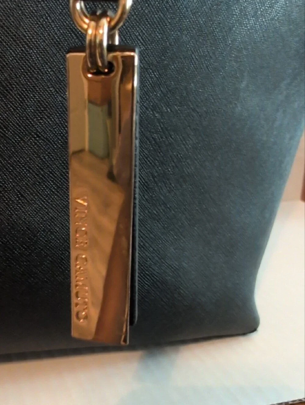 Vince Camuto Black Tote with Gold Hardware